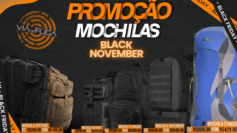 Promoção Mochilas Black November