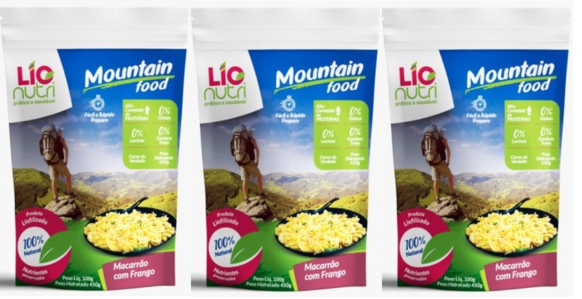 COMIDA LIOFILIZADA MACARRÃO COM FRANGO KIT COM 3 UNIDADES - LIONUTRI