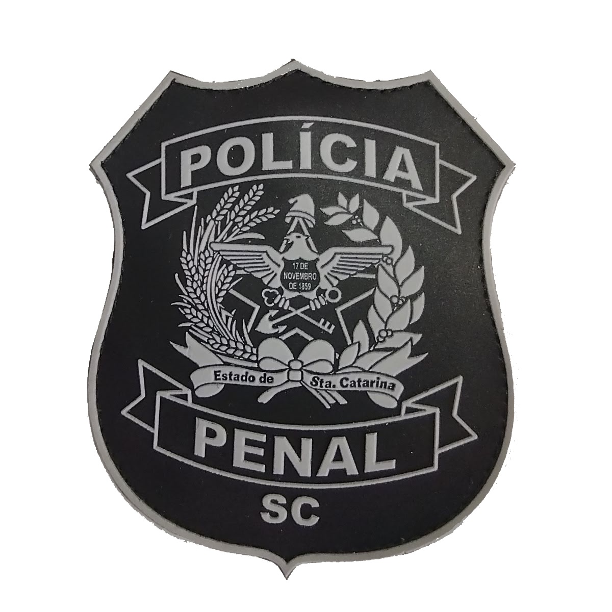 BRASÃO POLICIA PENAL SC EMBORRACHADO COM VELCRO