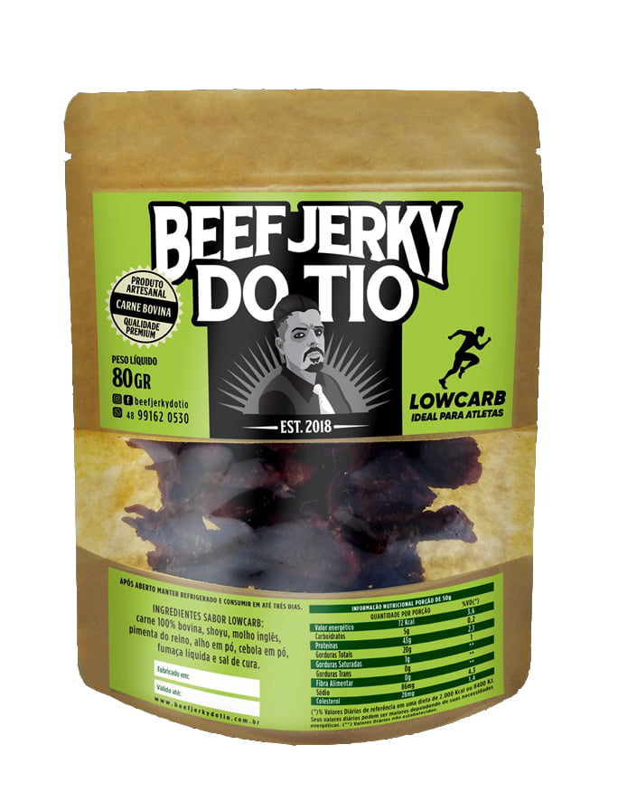 Carne seca Beef Jerky do Tio - Sabor Low Carb