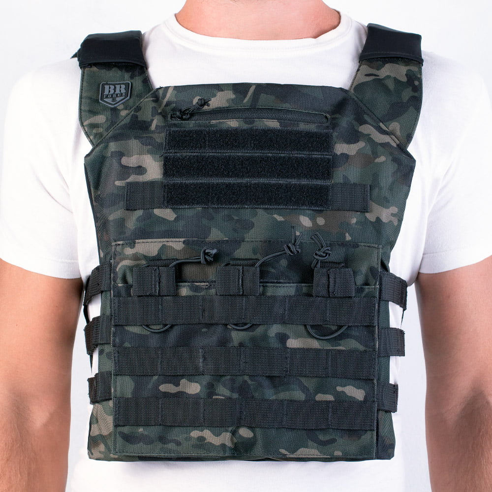COLETE PLATE CARRIER COURAÇA WARSKIN BLACK BR FORCE