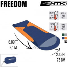 SACO DE DORMIR FREEDOM -1ºC / -3,5ºC LARANJA - NTK