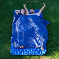 ISOLANTE INFLÁVEL SLEEPING PAD FC-13 CASAL AZUL - NATUREHIKE