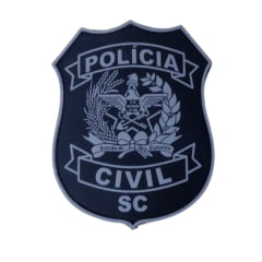 BRASÃO POLICIA CIVIL SC EMBORRACHADO COM VELCRO