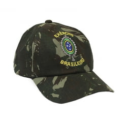 BONÉ MILITAR RIP STOP BORDADO BRASÃO CAMUFLADO EB