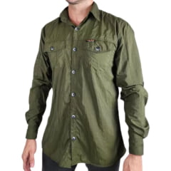 CAMISA TÉCNICA SAFARI UV50+ MASCULINA VERDE - HARD ADVENTURE