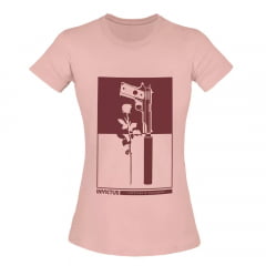 CAMISETA CONCEPT  FEMININA GUN E FLOWER  - INVICTUS