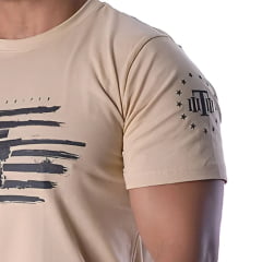 CAMISETA MASCULINA CONCEPT AMERICAN SNIPER BEGE TEAM SIX