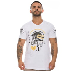 CAMISETA MASCULINA CONCEPT DO NOT ASK SHOOT FIRST BRANCA TEAM SIX