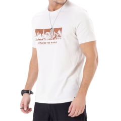 CAMISETA MOUNTAINS MASCULINA BRANCA - ALPEN