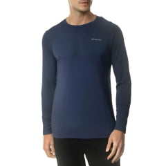 CAMISETA NEBLINA MASCULINA MANGA LONGA AZUL MARINHO - COLUMBIA