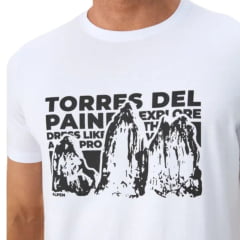 CAMISETA TORRES DEL PAINE MASCULINA BRANCO OPTICO ALPEN