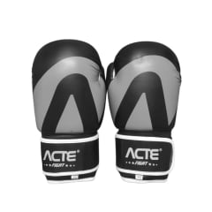 LUVA DE BOXE P10-14 14OZ PRETA E CINZA - ACTE SPORTS