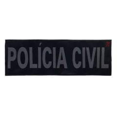 TARJETA POLÍCIA CIVIL 26,8X9,8CM PRETO - WTC