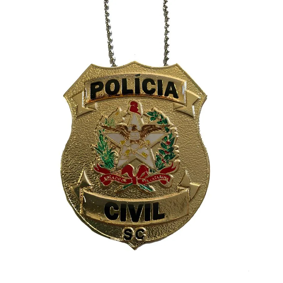 DISTINTIVO POLICIA CIVIL SANTA CATARINA DOURADO