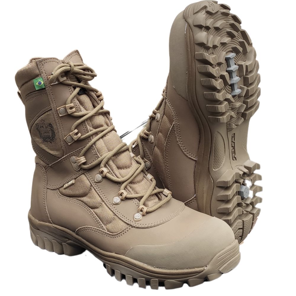 BOTA TÁTICA COTURNO PMSC F1 DRY COYOTE IMPERMEÁVEL - FELINE